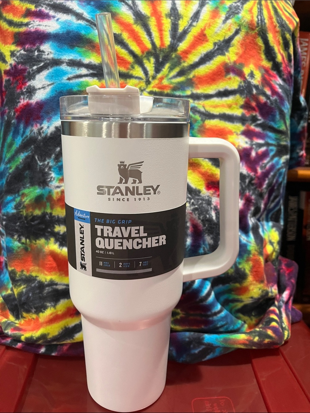 ⌛️Stanley White Travel Quencher 40oz Tumbler with Handle and Straw Y13